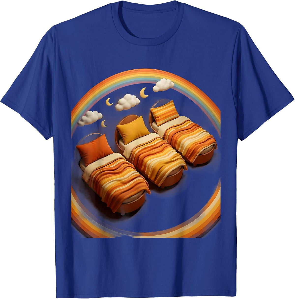 Men's Kindergarten Teacher Nap Time Cots Graphic T-Shirt - Royal Blue