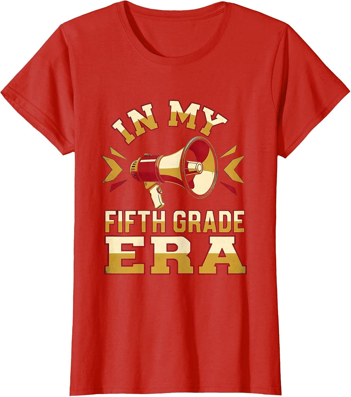 In My Fifth Grade Era Girl Tie Dye 5th Grade Back to School T-Shirt - Red