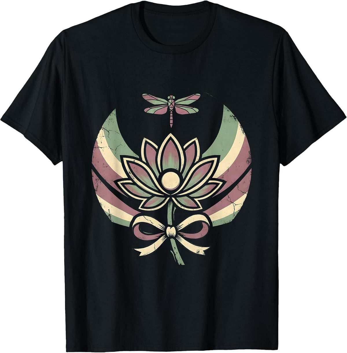 Men's Autism Awareness Meditation Aurora Borealis Design T-Shirt - Black