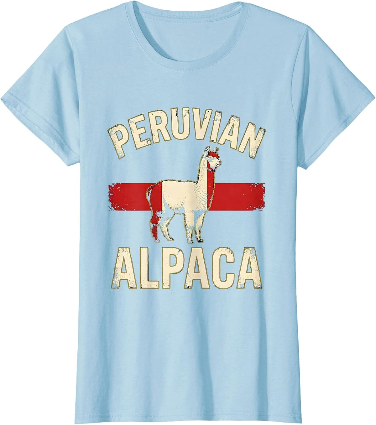 Peruvian Alpaca Heavy Condensed Athletic Peruvian Heritage T-Shirt - Baby Blue