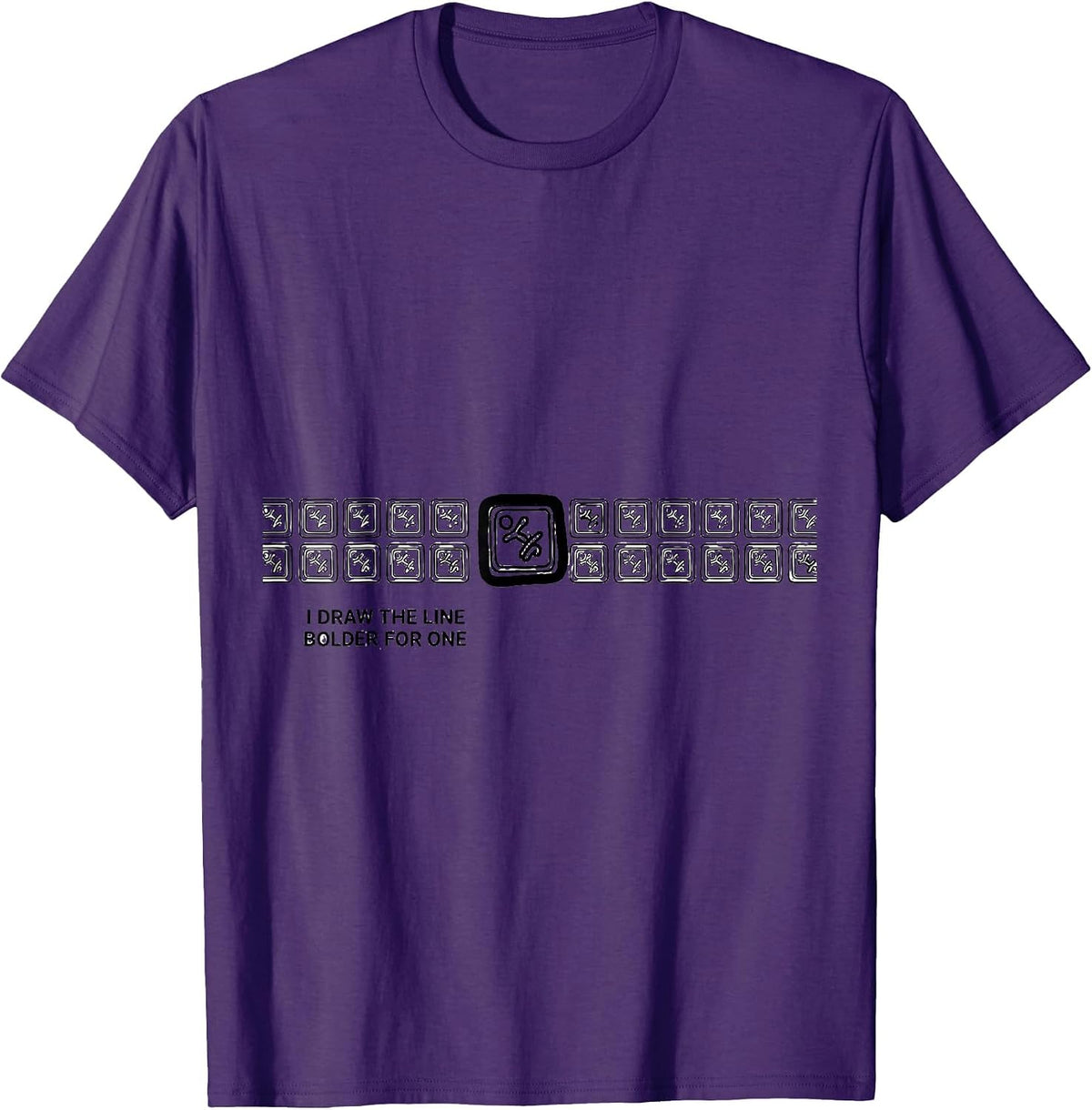 I Draw The Line Bolder For One Funny SPED Teacher Squad T-Shirt - Purple