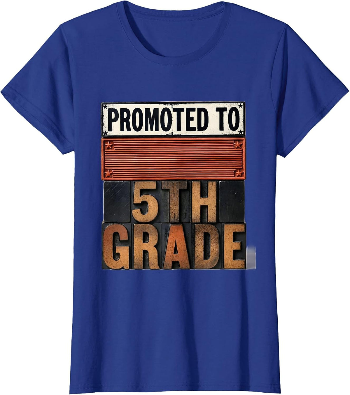 Women's Promoted To 5th Grade Bruh We Back Back To School Meme T-Shirt - Royal Blue