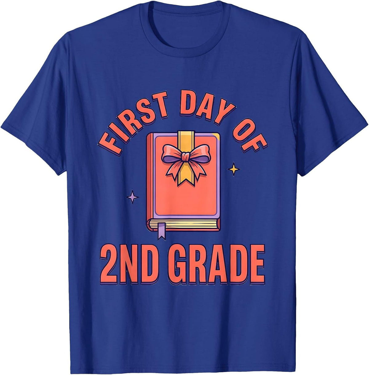 Men's First Day Of 2nd Grade Coquette Back To School Girls Kids T-Shirt - Royal Blue