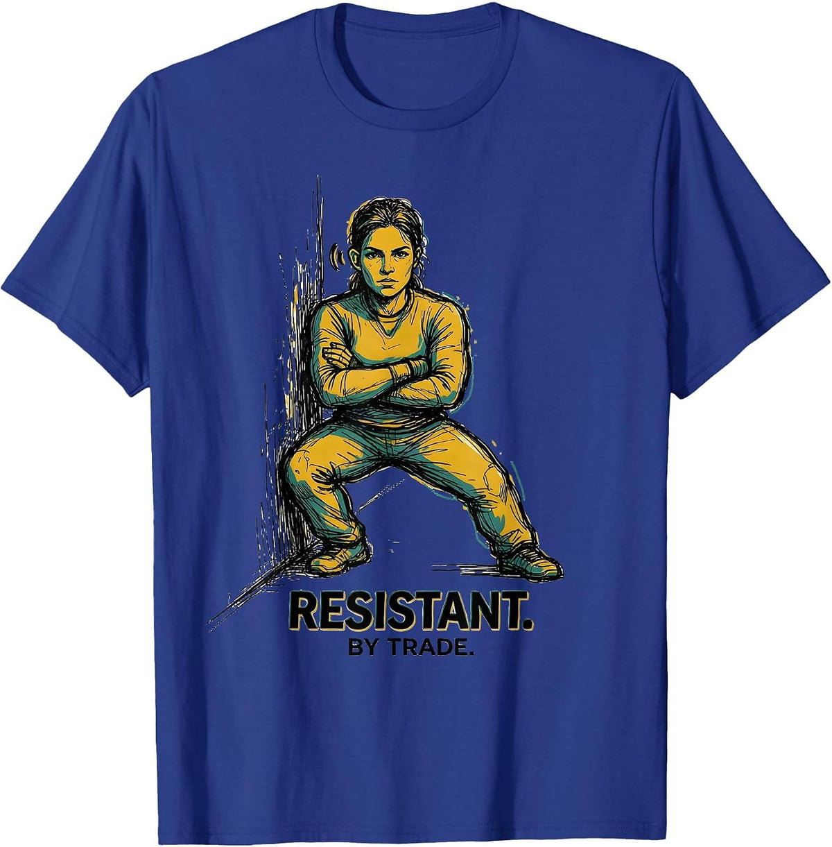 Men's Resistant By Trade Mental Health Counselor Therapist Peer T-Shirt - Royal Blue
