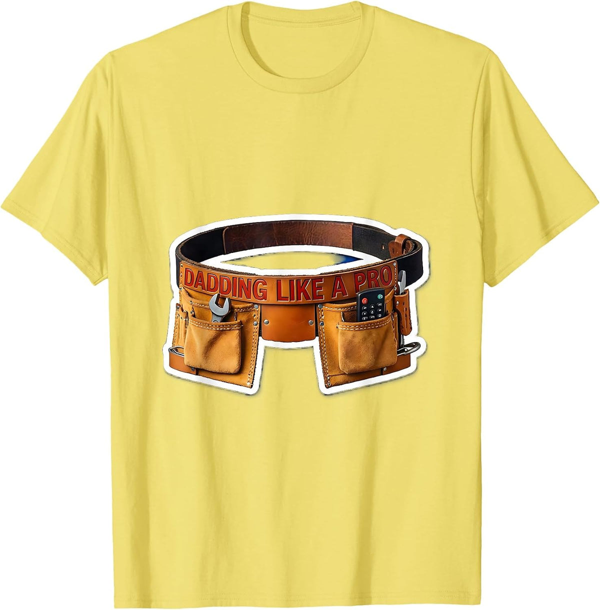 Men's Dadding Like a Pro Father Pride Design T-Shirt - Lemon Yellow