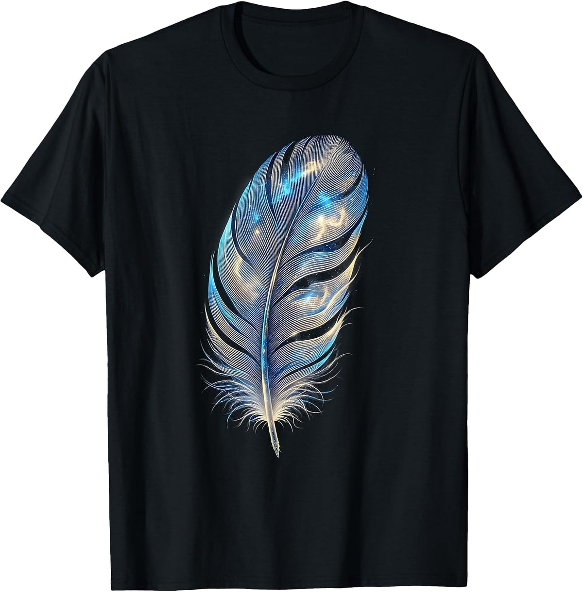 Men's Dyslexia Awareness Feather Illustration T-Shirt - Black