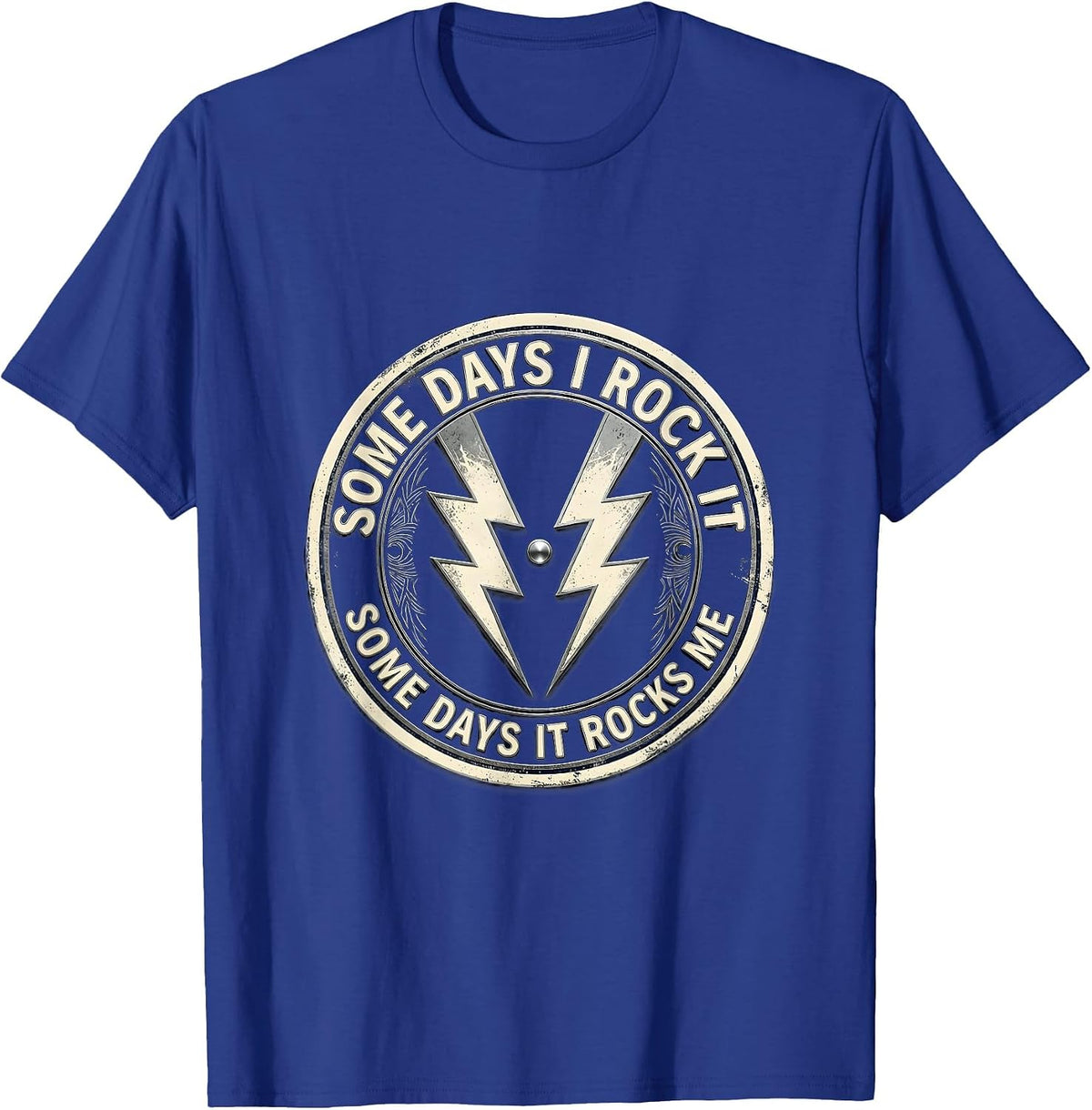 Some Days I Rock It Some Days It Rocks Me Sped Squad T-Shirt - Royal Blue