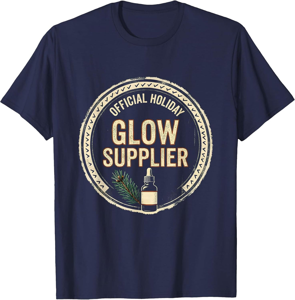 Official Holiday Glow Supplier Vintage Esthetician T-Shirt - Navy Blue