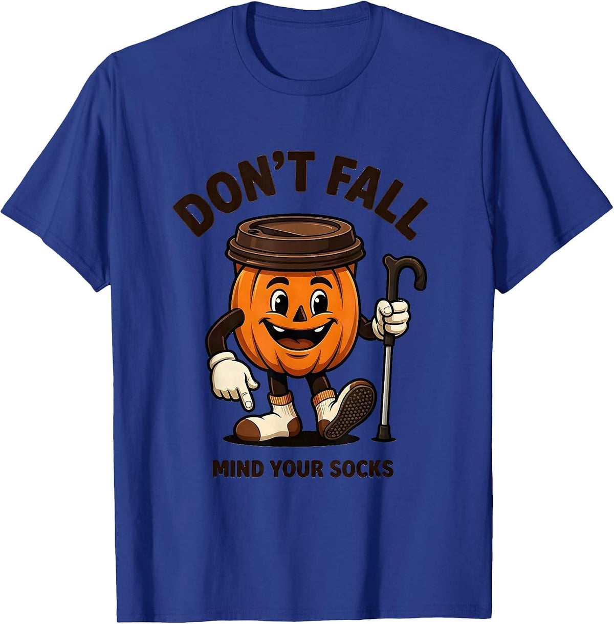 Men's Don't Fall Mind Your Socks Funny Nurse Physical Therapy PT T-Shirt - Royal Blue