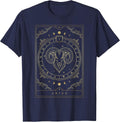 Aries Horoscope and Zodiac Constellation Symbol T-Shirt - Navy Blue