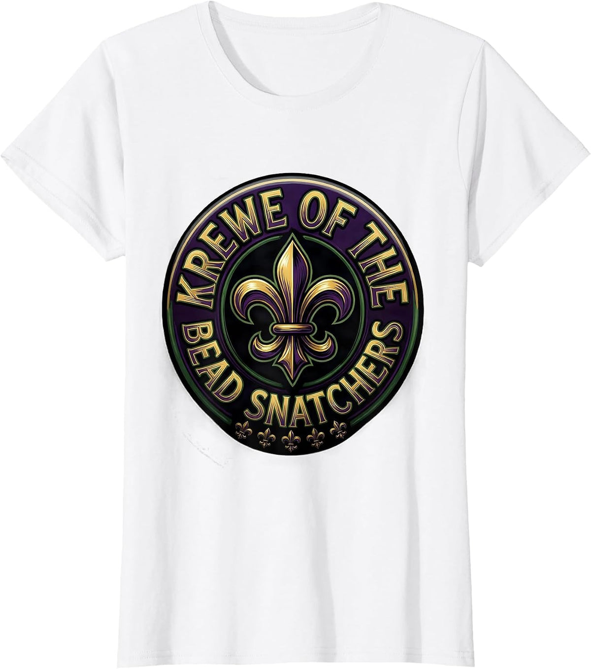 Women's Krewe Of The Bead Snatchers Mardi Gras Party Humor Carnival T-Shirt - White
