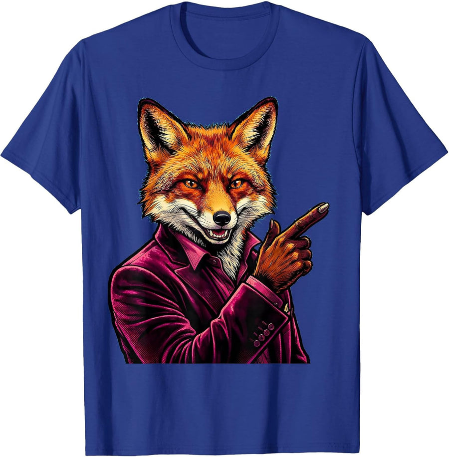 Rizz Em With The Tism Smooth Fox Velvet Suit T-Shirt - Royal Blue