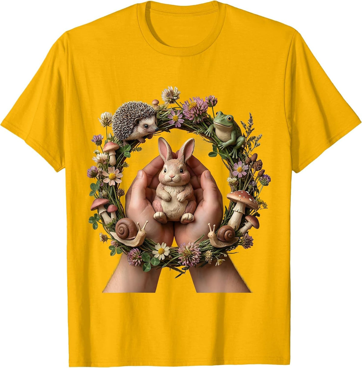 Preschool Teacher Clay Animal Shapes Graphic T-Shirt - Golden Yellow