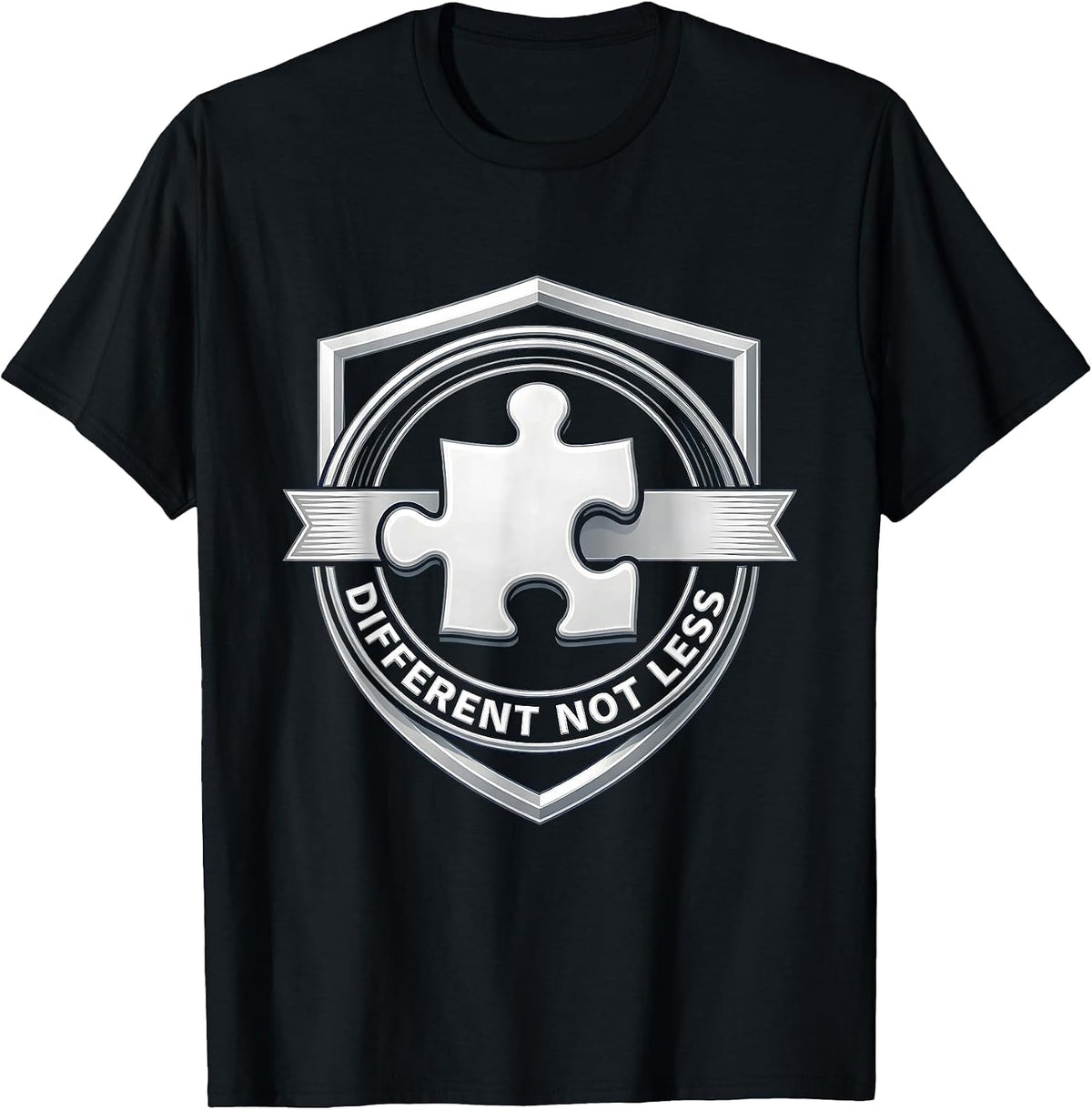 Men's Different Not Less Special Education Awareness T-Shirt - Black