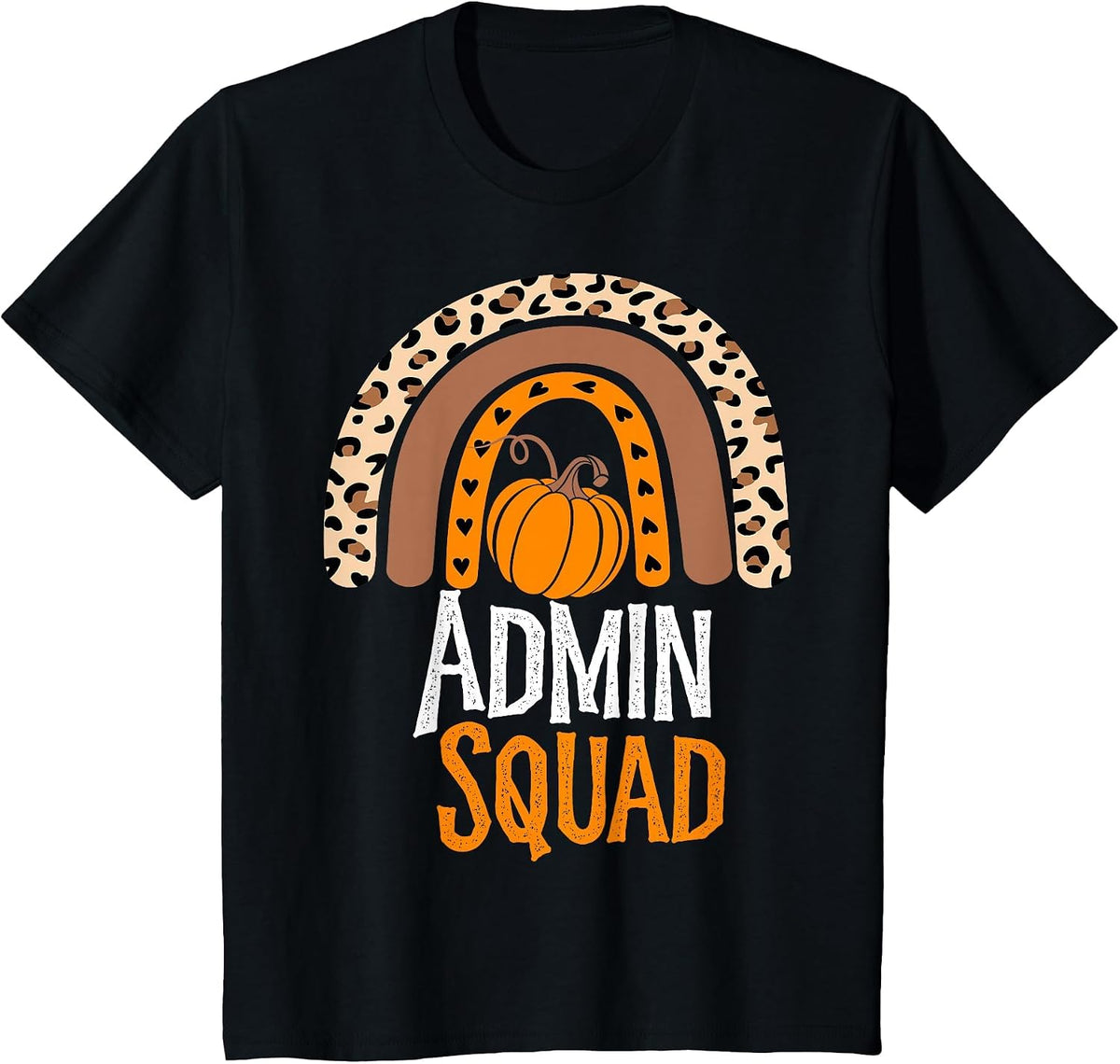 Thanksgiving Party School Matching Admin Squad Team Fall T-Shirt - Black