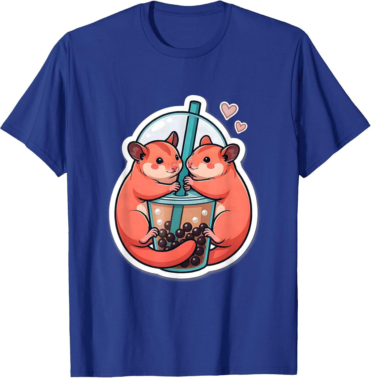 Men's Cute Sugar Glider Boba Tea Kawaii Anime Animal T-Shirt - Royal Blue