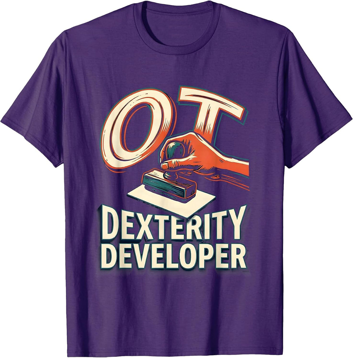 OT Dexterity Developer Occupational Therapy Practitioner T-Shirt - Purple