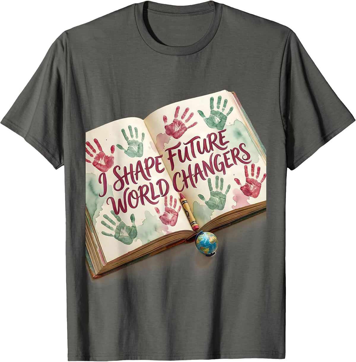 Men's I Shape Future World Changers PreK Teacher T-Shirt - Asphalt Grey