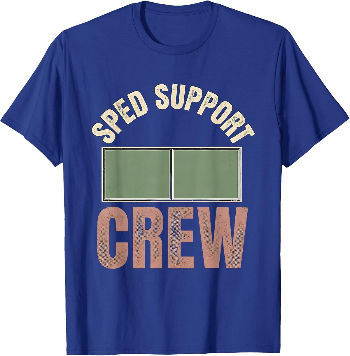 Men's SPED Support Crew Vintage Special Education Teacher T-Shirt - Royal Blue