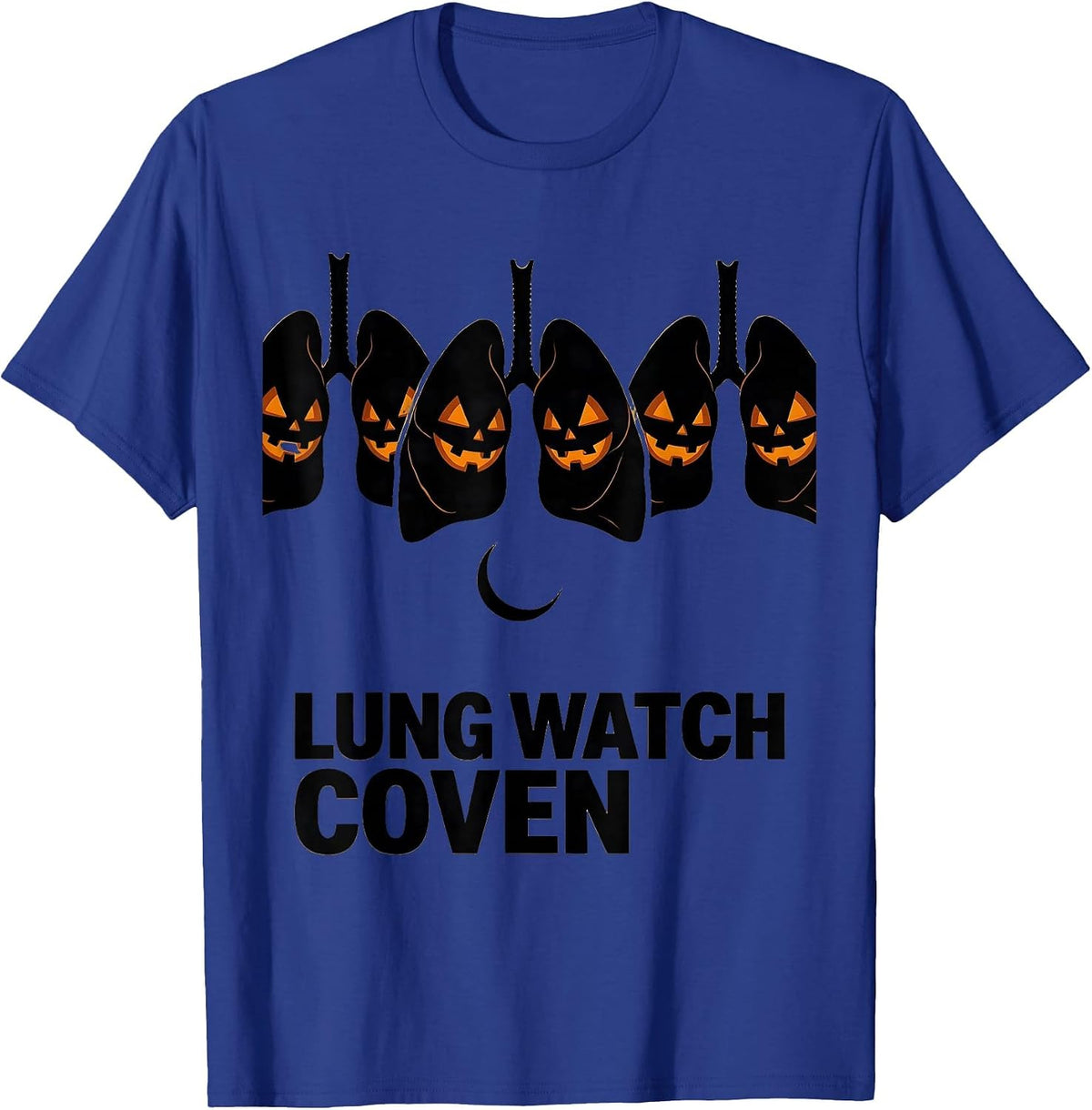 Men's Lung Watch Coven Editorial Conceptual Respiratory Therapist T-Shirt - Royal Blue