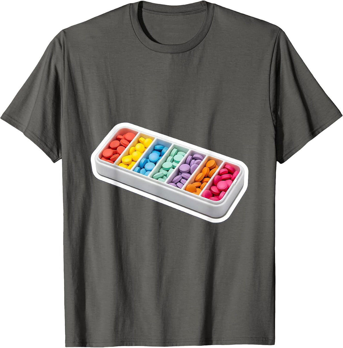 Men's Occupational Therapy Pill Organizer Graphic T-Shirt - Asphalt Grey
