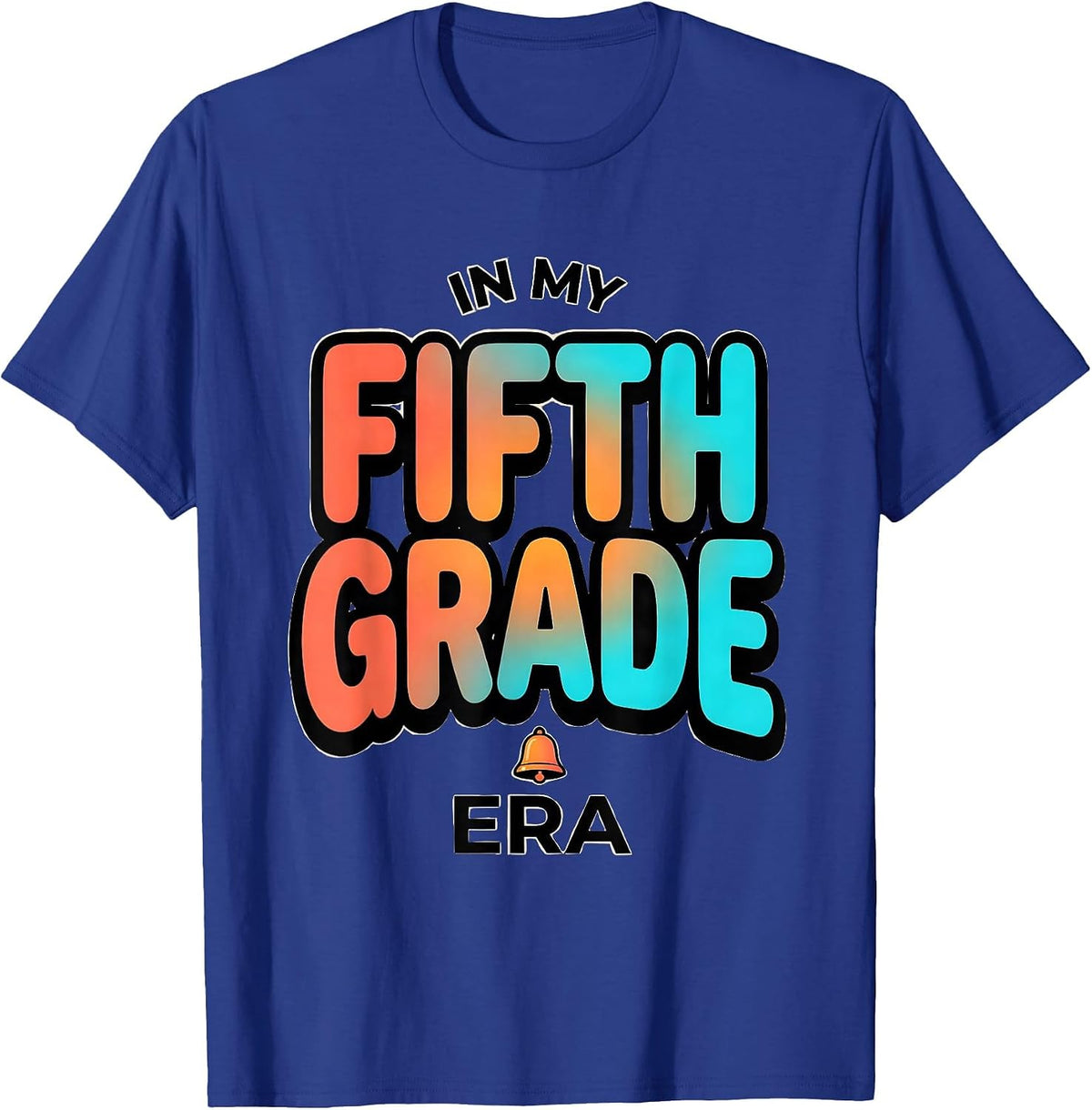 Men's In My Fifth Grade Era Playful Tie Dye Back to School Kids T-Shirt - Royal Blue