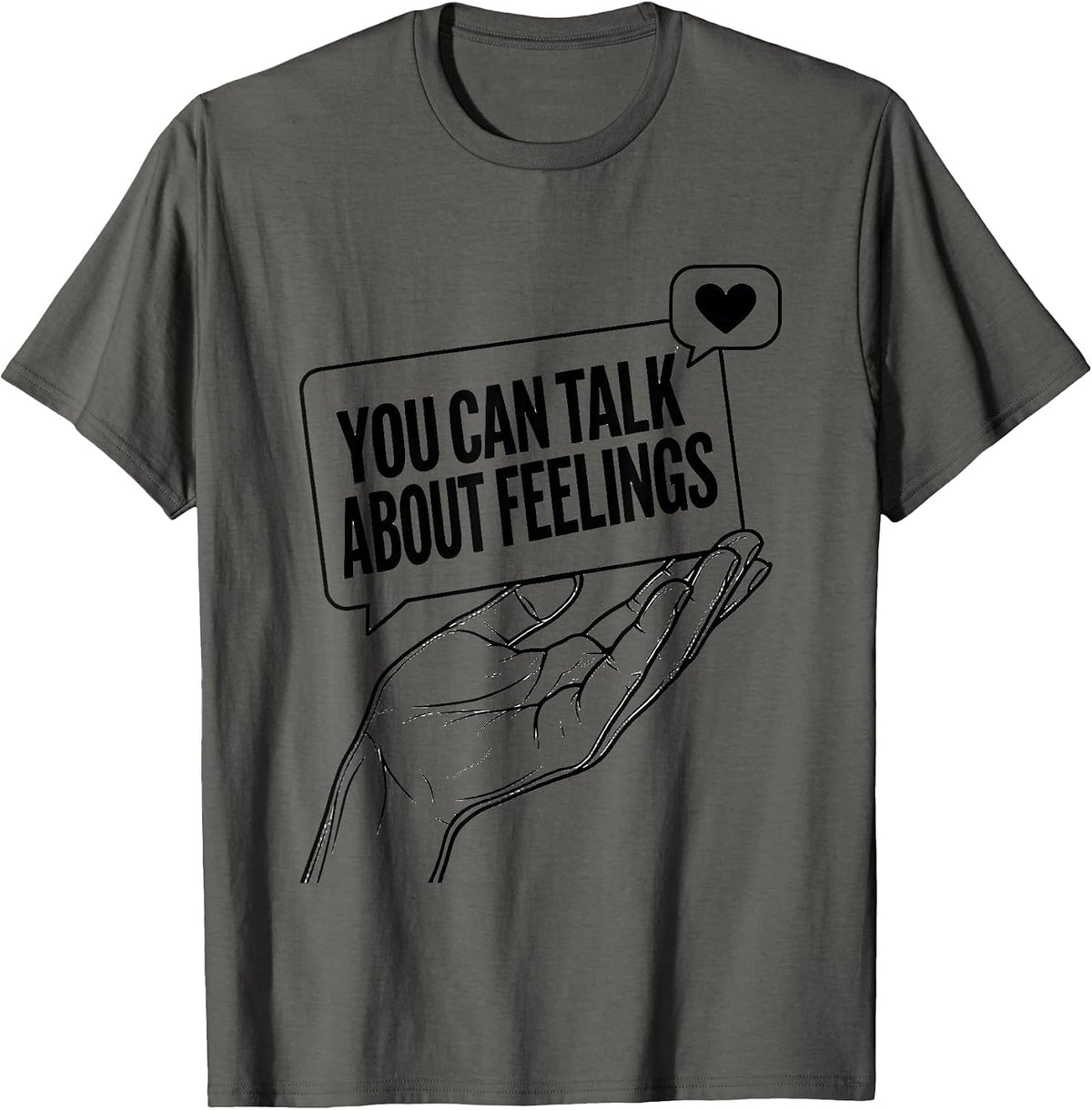 Men's You Can Talk About Feelings Mental Health Counselor T-Shirt - Asphalt Grey