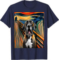 Expressionist Artsy Great Dane Dog | Artistic Great Dane T-Shirt - Navy Blue
