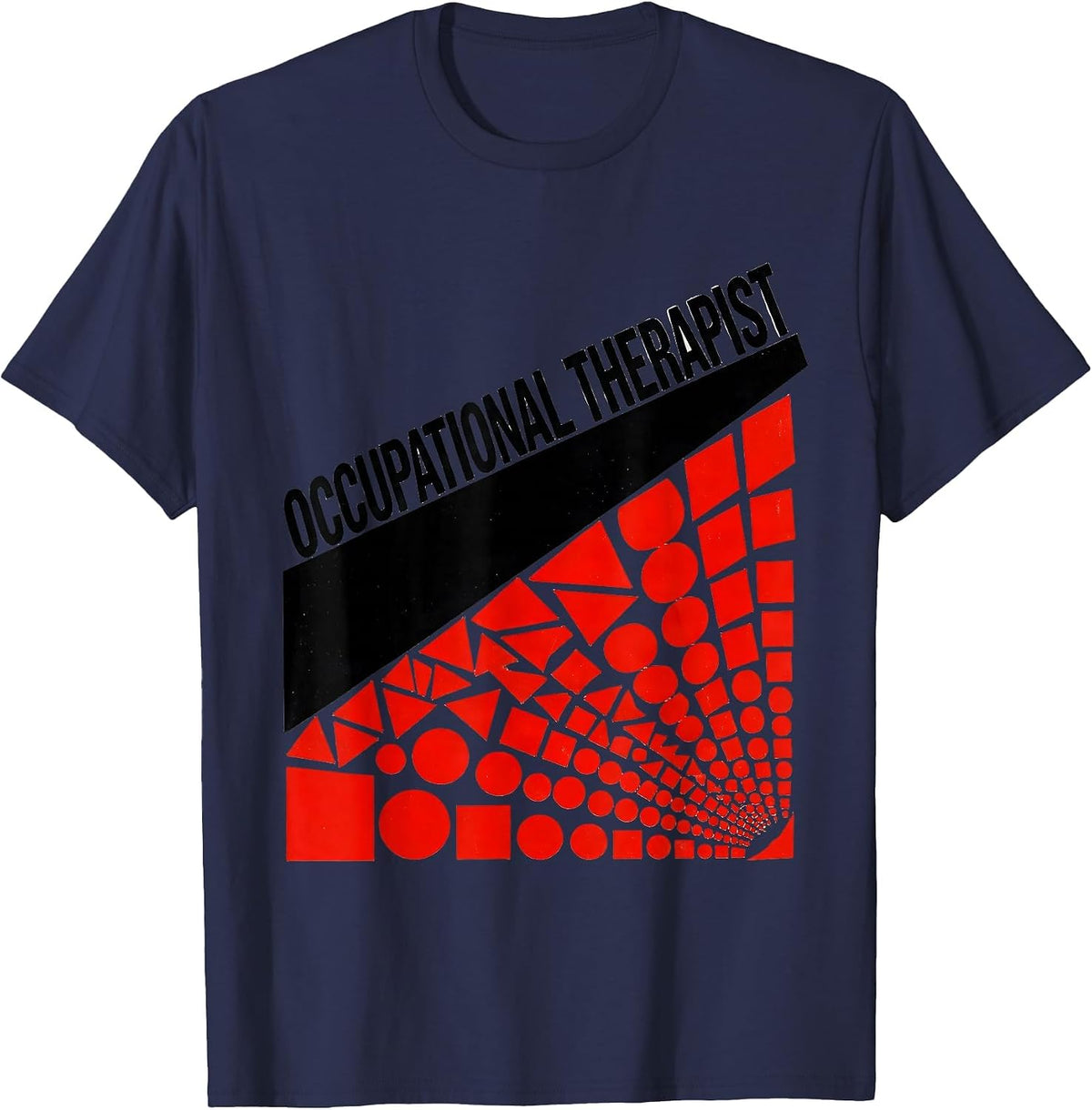 Men's Occupational Therapist Constructivist Poster OT Month Work T-Shirt - Navy Blue