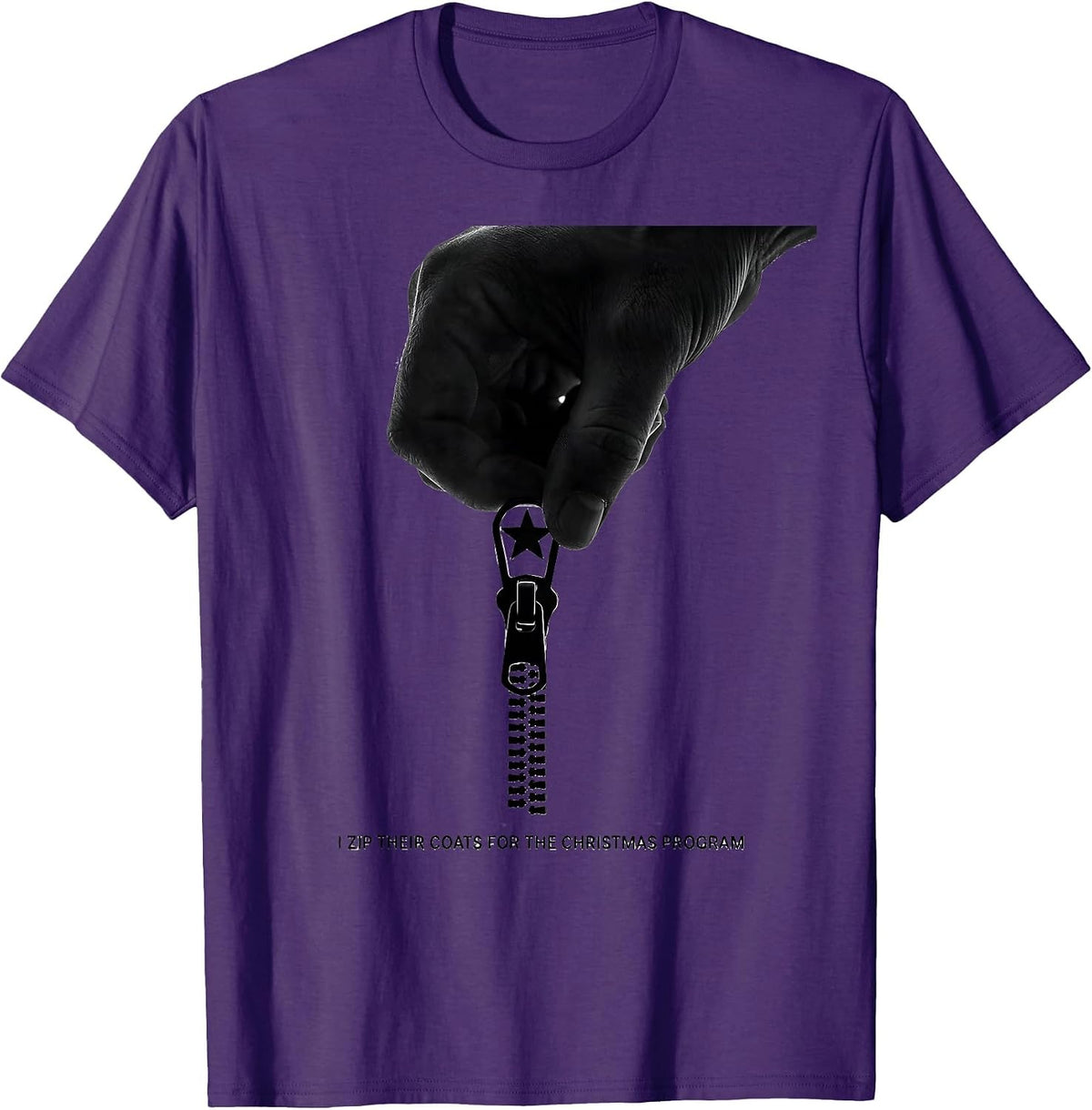Men's I Zip Their Coats For The Christmas Program Occupational T-Shirt - Purple