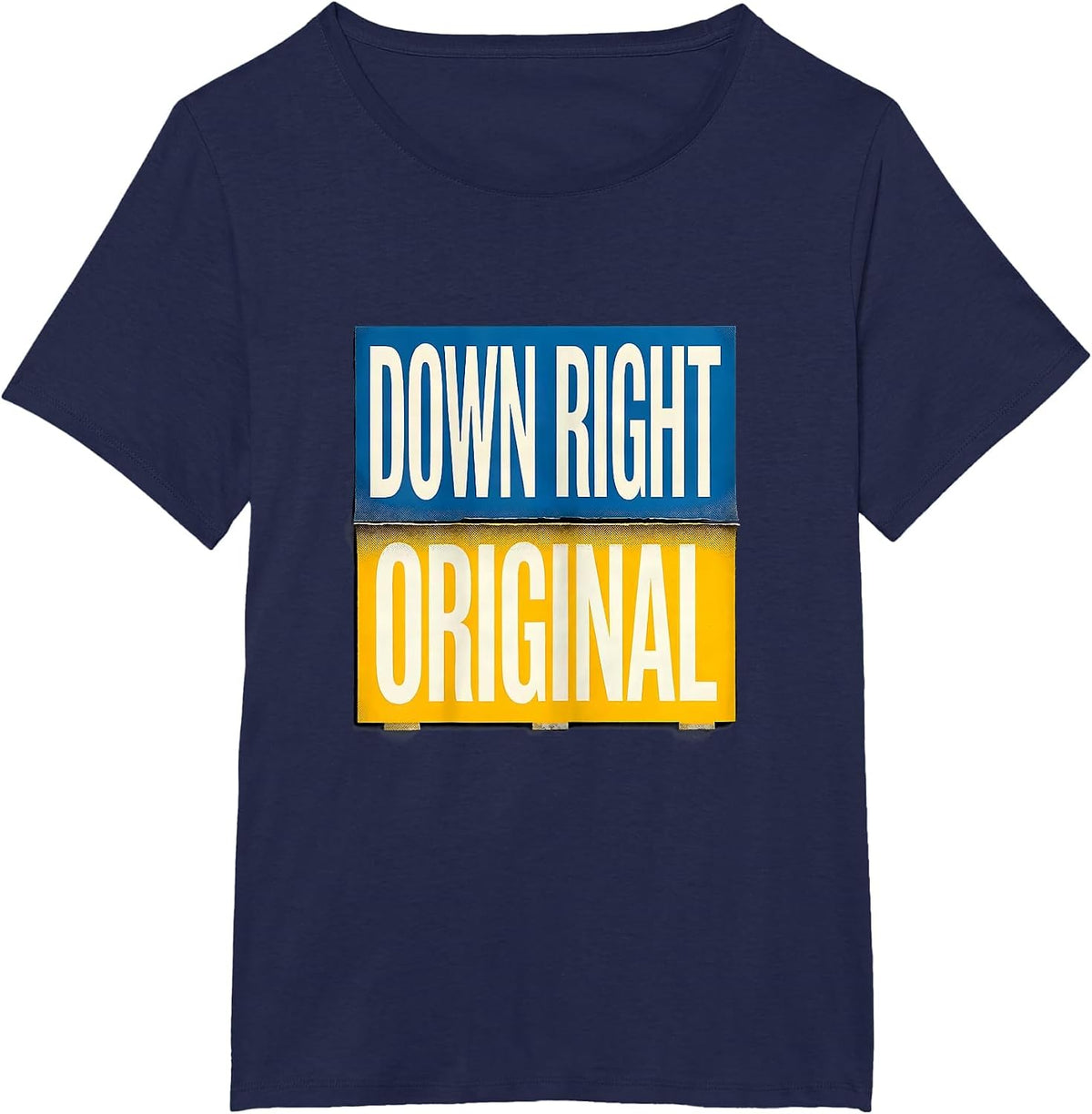 Women's Down Right Original Heartfelt Down Syndrome Awareness Family T-Shirt - Navy Blue