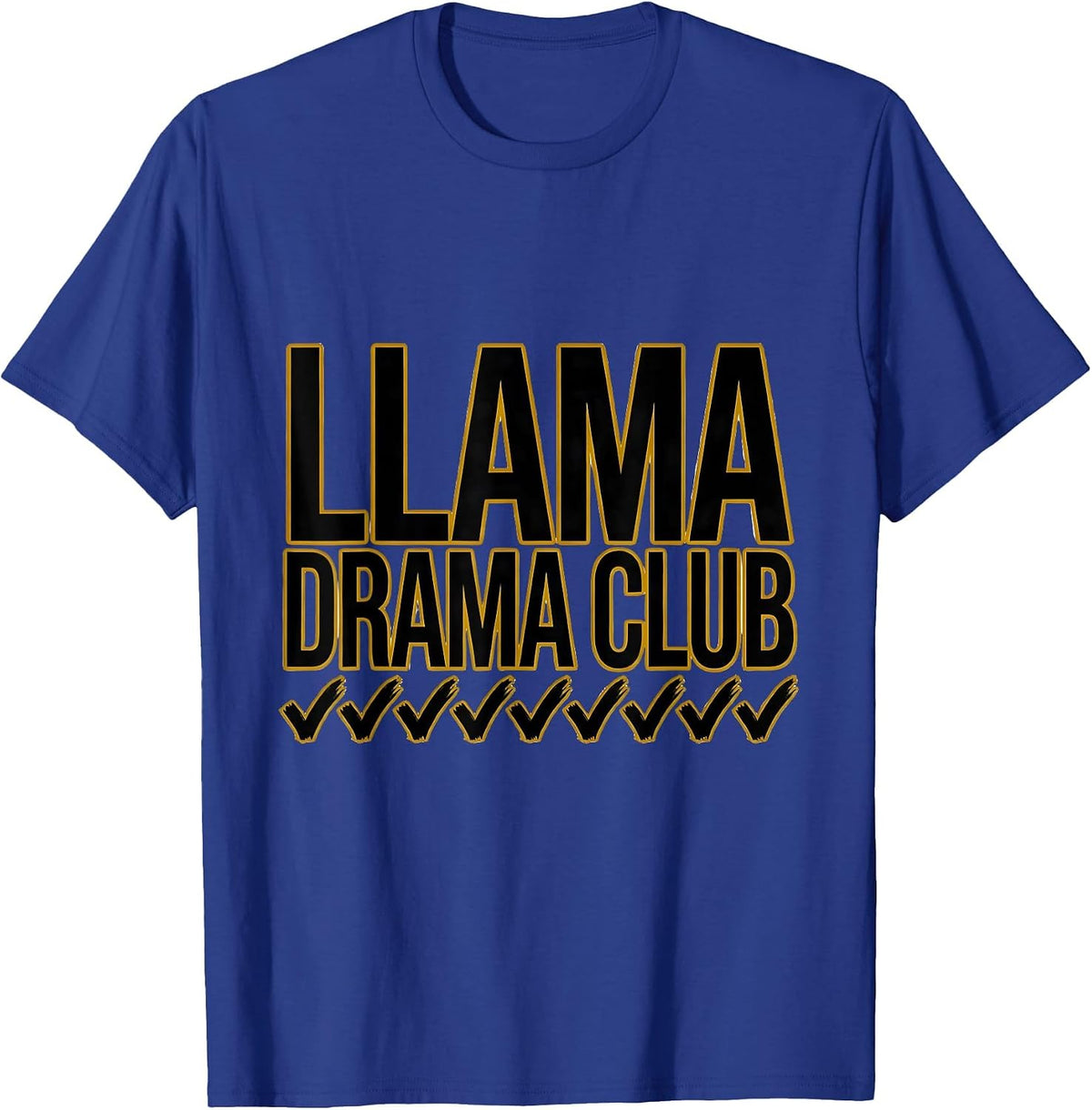 Men's Llama Drama Club Funny Llama Lover Gift T-Shirt - Royal Blue