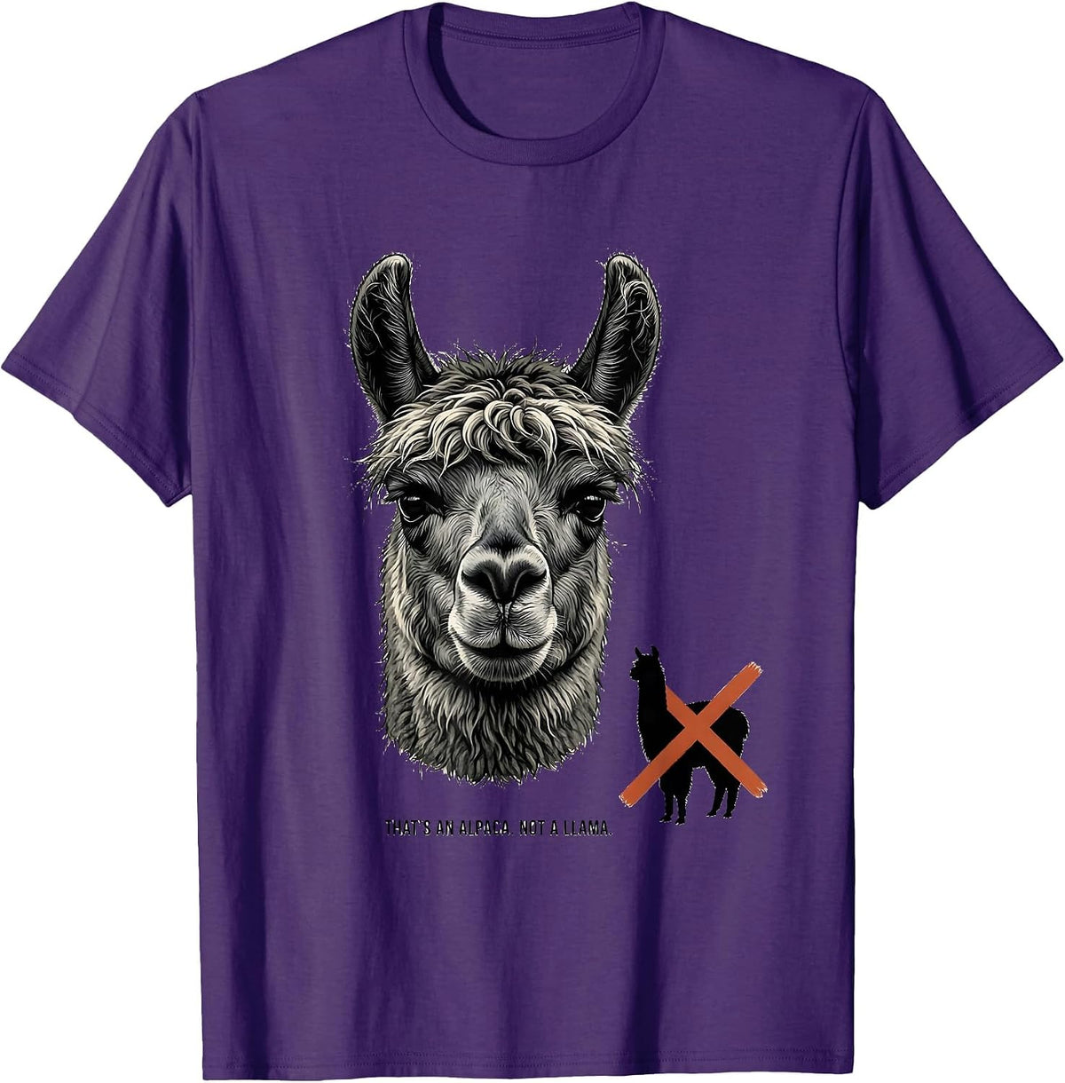 Men's That's An Alpaca Not A Llama Funny Alpaca Lover Novelty T-Shirt - Purple