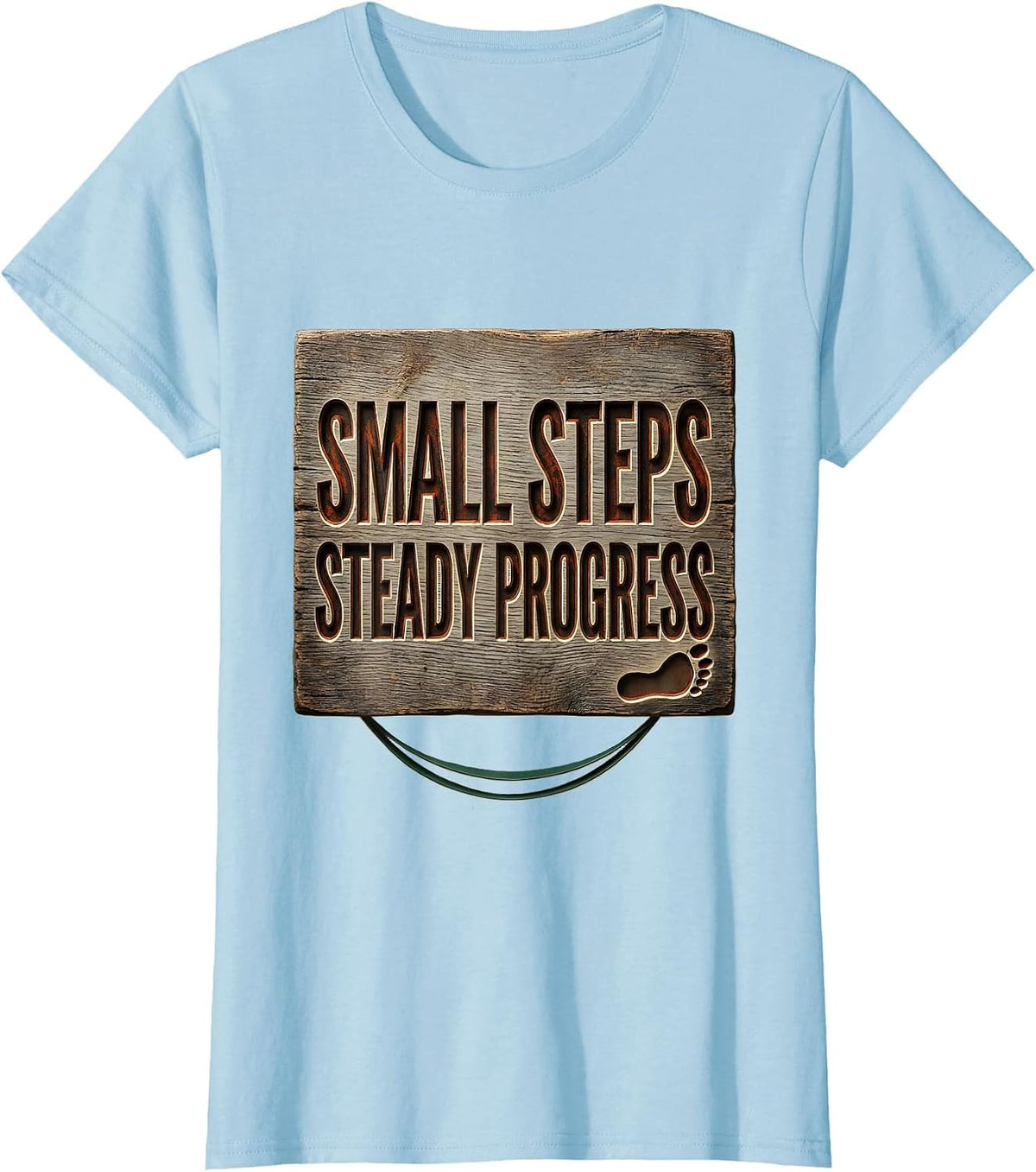 Women's Small Steps, Steady Progress Vintage Occupational Therapy OT T-Shirt - Baby Blue