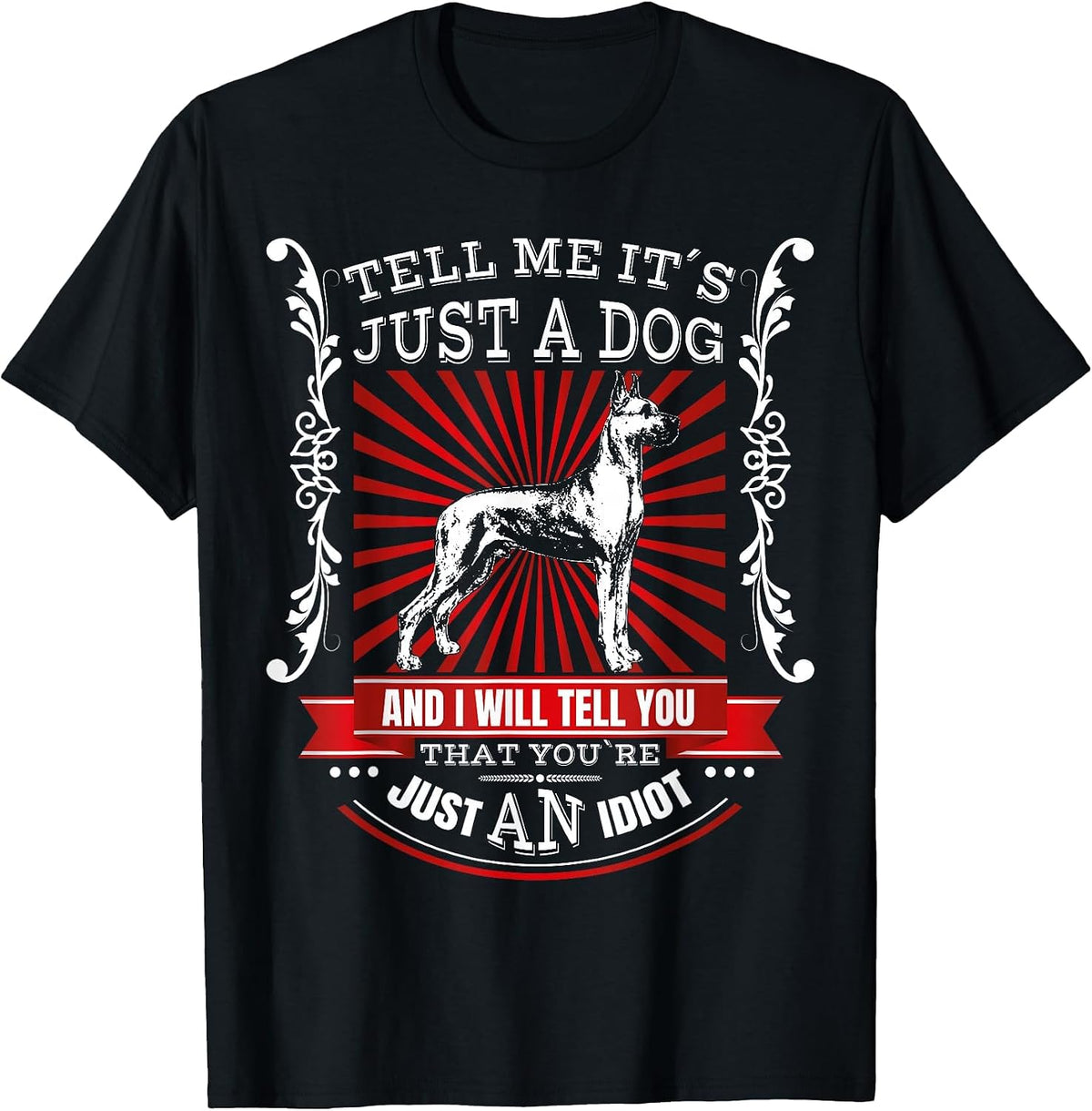 Great Dane Great Dane T-Shirt, Men, Black, Small - As Pictured