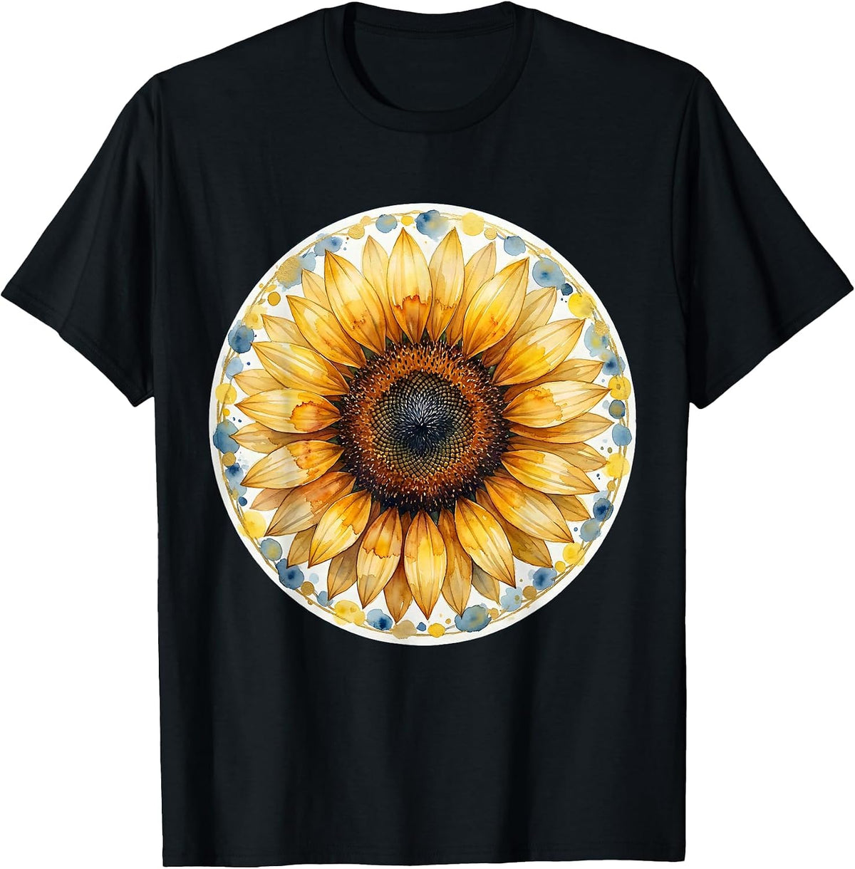 Men's Down Syndrome Awareness Sunflower 47 Petals T-Shirt - Black