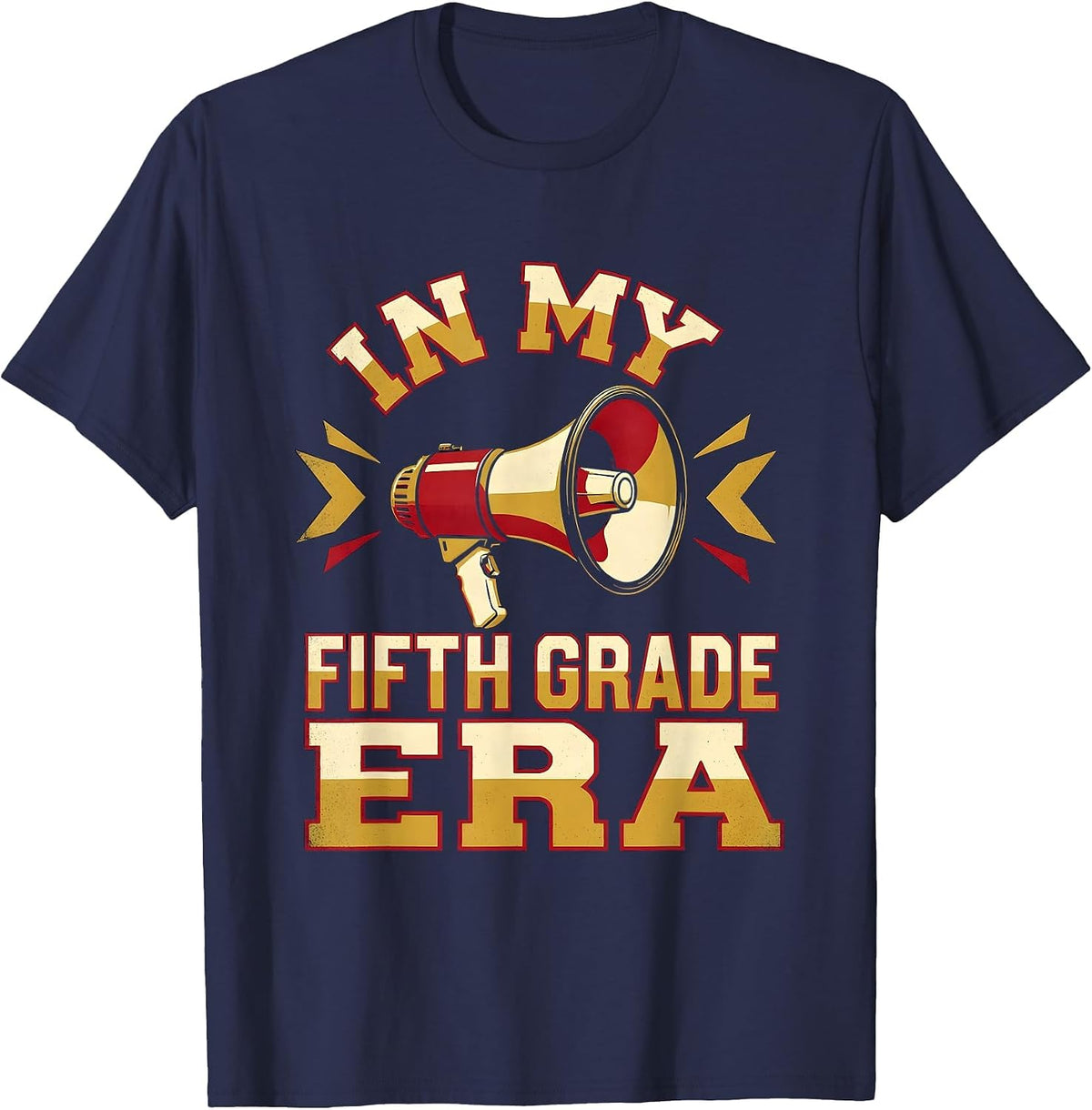 In My Fifth Grade Era Girl Tie Dye 5th Grade Back to School T-Shirt - Navy Blue