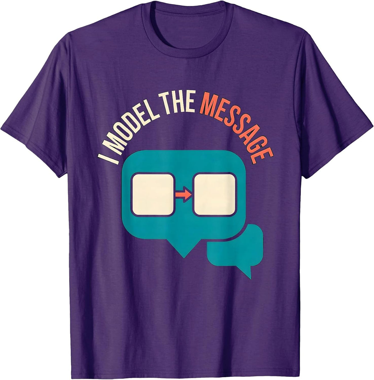 Men's I Model The Message Special Education Teacher SPED Team T-Shirt - Purple