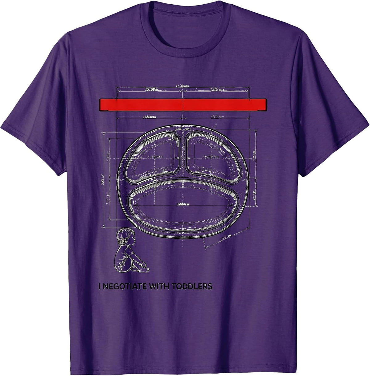 Men's I Negotiate With Toddlers Funny Childcare Teacher Daycare T-Shirt - Purple