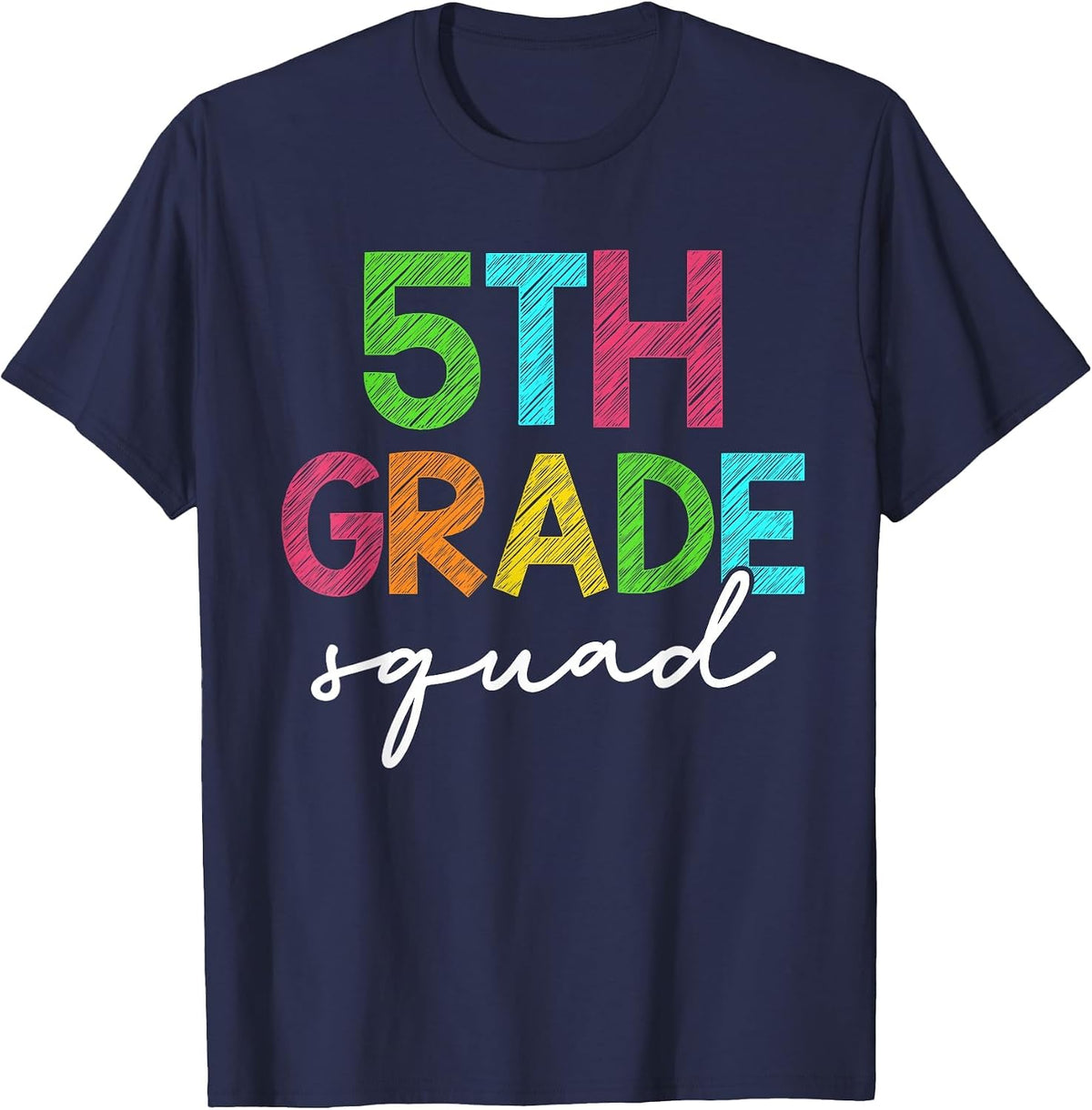 5th Grade Squad Fifth Grade Teacher Crew Back to School T-Shirt - Navy Blue