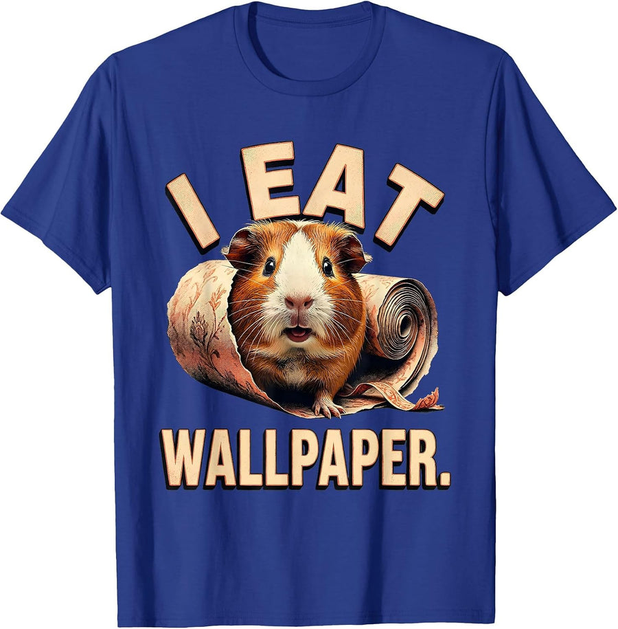 I Eat Wallpaper Surreal Absurdist Animal Meme Humor T-Shirt - Royal Blue