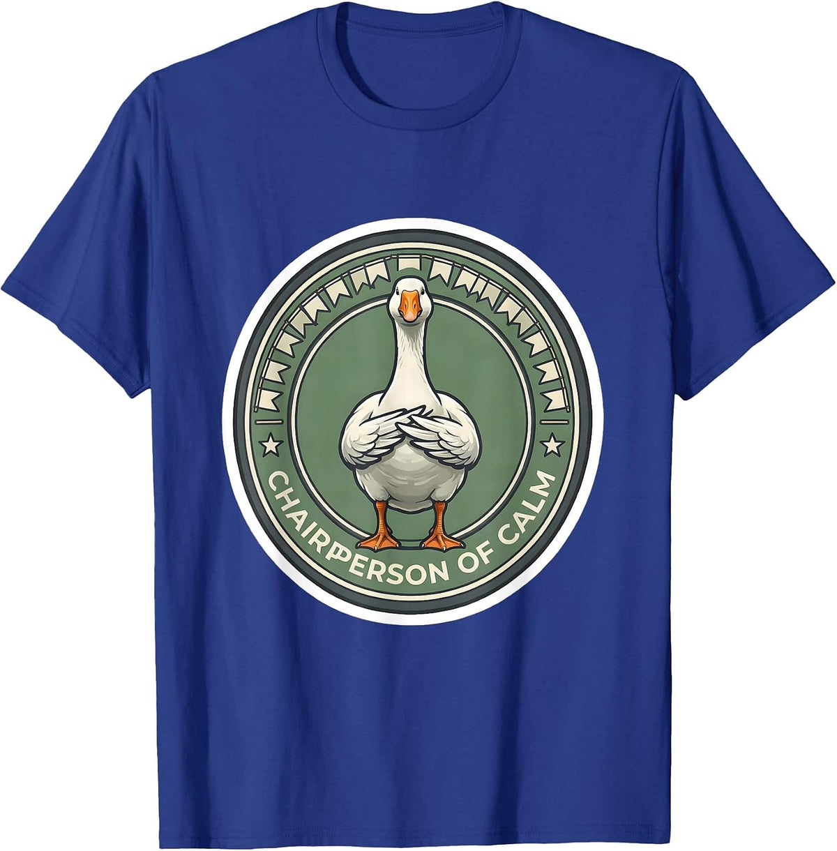 Chairperson of Calm Funny Mental Health Counselor Therapist T-Shirt - Royal Blue