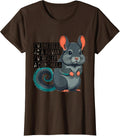 Women's I'm Dressed As A Human; I'm Really A Chinchilla Funny T-Shirt - Brown