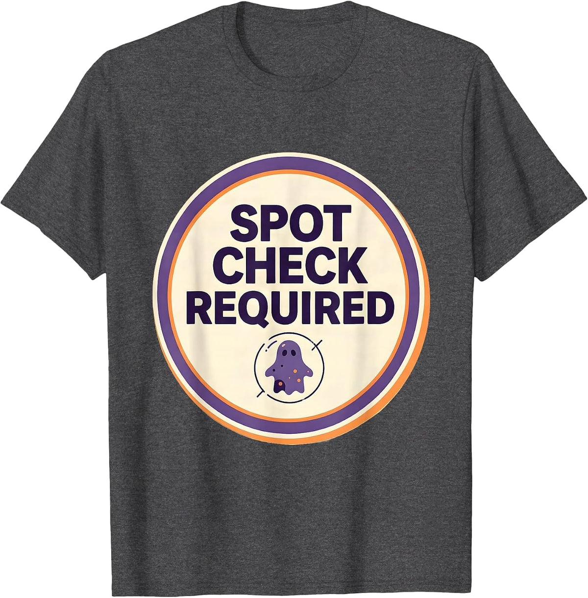 Spot Check Required Minimalist Halloween Dermatology T-Shirt - Dark Heather Grey