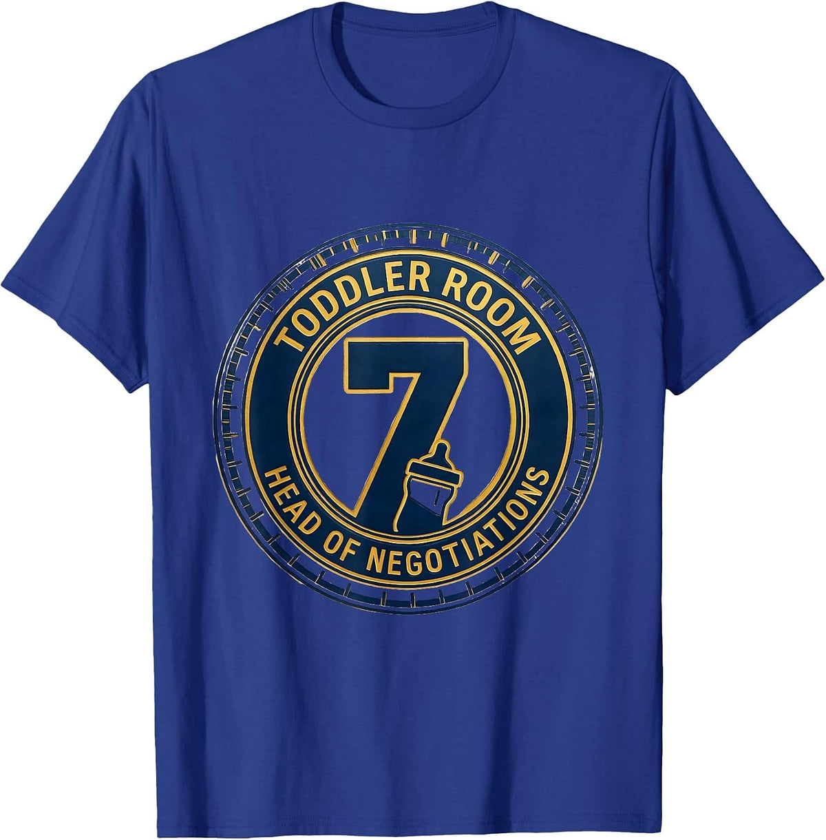 Toddler Room Head Of Negotiations Daycare Provider Humor T-Shirt - Royal Blue