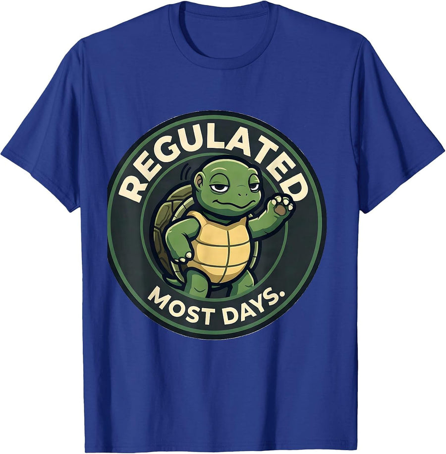 Regulated Most Days Mental Health Counselor Therapist Peer T-Shirt - Royal Blue