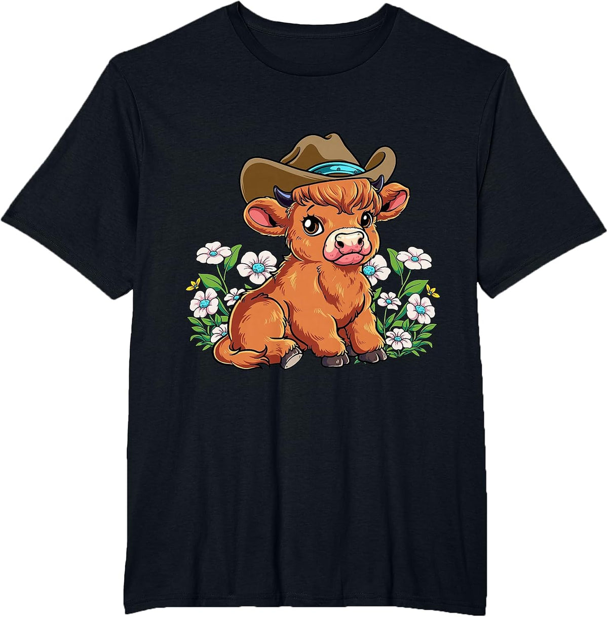 Highland Cow T-Shirt - Black