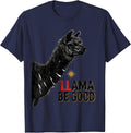 Llama Be Good Funny Alpaca Yoga Paramedic Gift T-Shirt - Navy Blue