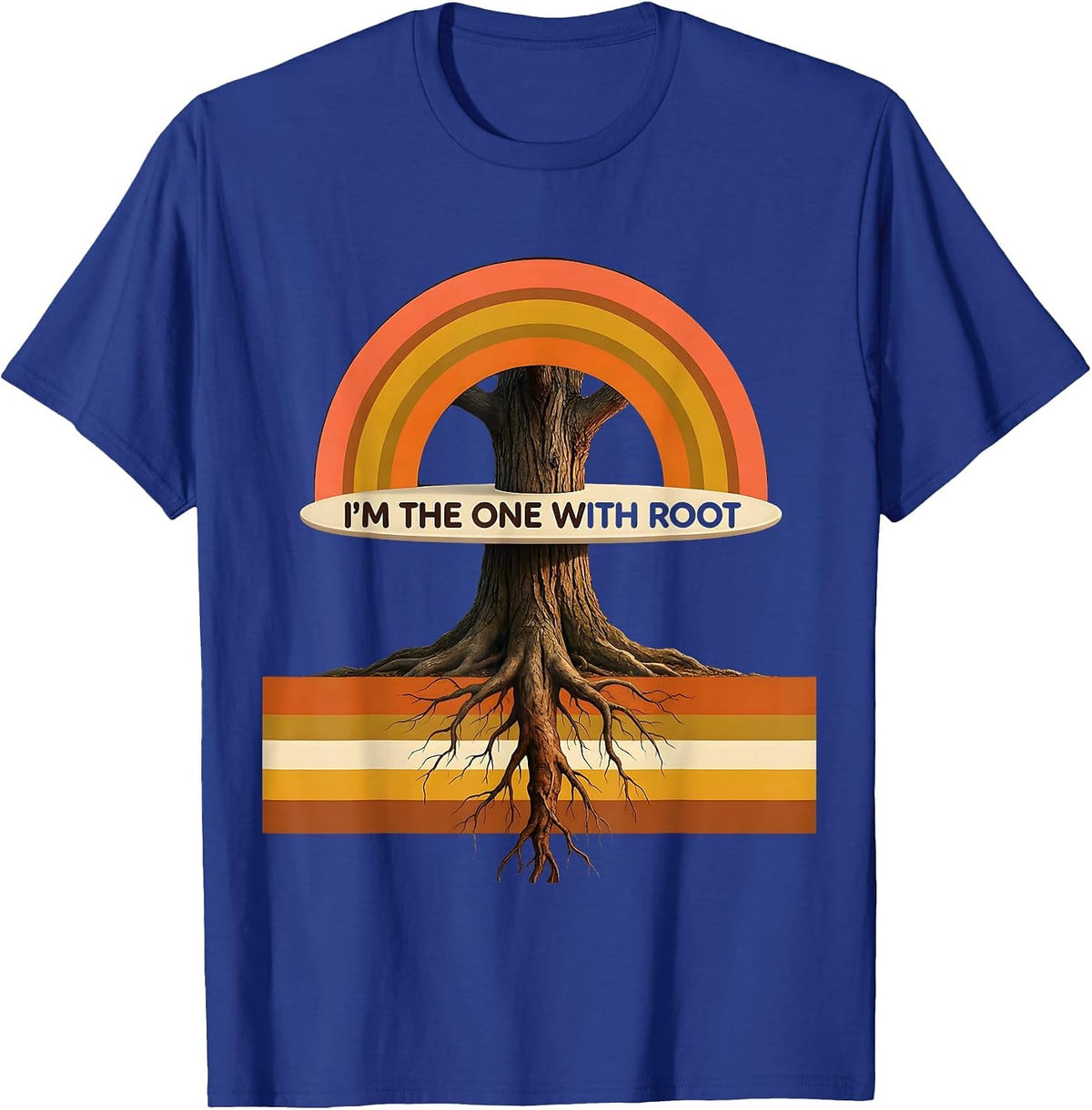 Men's I'm The One With Root Retro 70s Linux Sysadmin Humor T-Shirt - Royal Blue