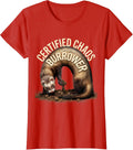 Women's Certified Chaos Burrower Funny Ferret Lover Gifts Ferret Fan T-Shirt - Red